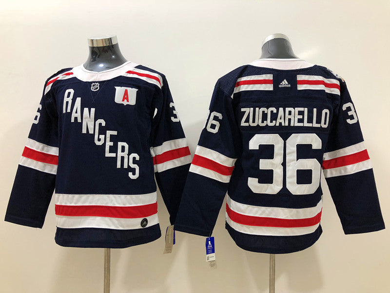 Men's New York Rangers Mats Zuccarello #36 Navy Player Jersey1