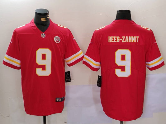 Men's Kansas City Chiefs Louis Rees-zammit #9 Red Game Jersey1