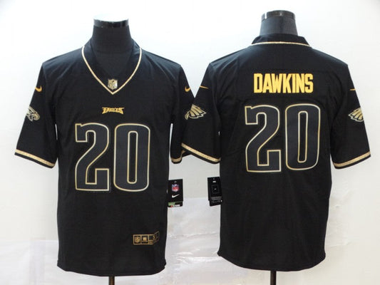 Men's Philadelphia Eagles Brian Dawkins #20 Black Game Player Jersey1