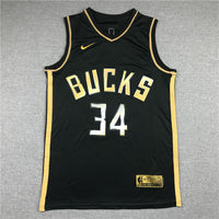 Men's Milwaukee Bucks Giannis Antetokounmpo #34 Black Swingman Jersey1