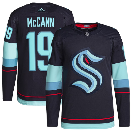 Men's Seattle Kraken Jared McCann #19 Deep Sea Blue Home Breakaway Player Jersey1