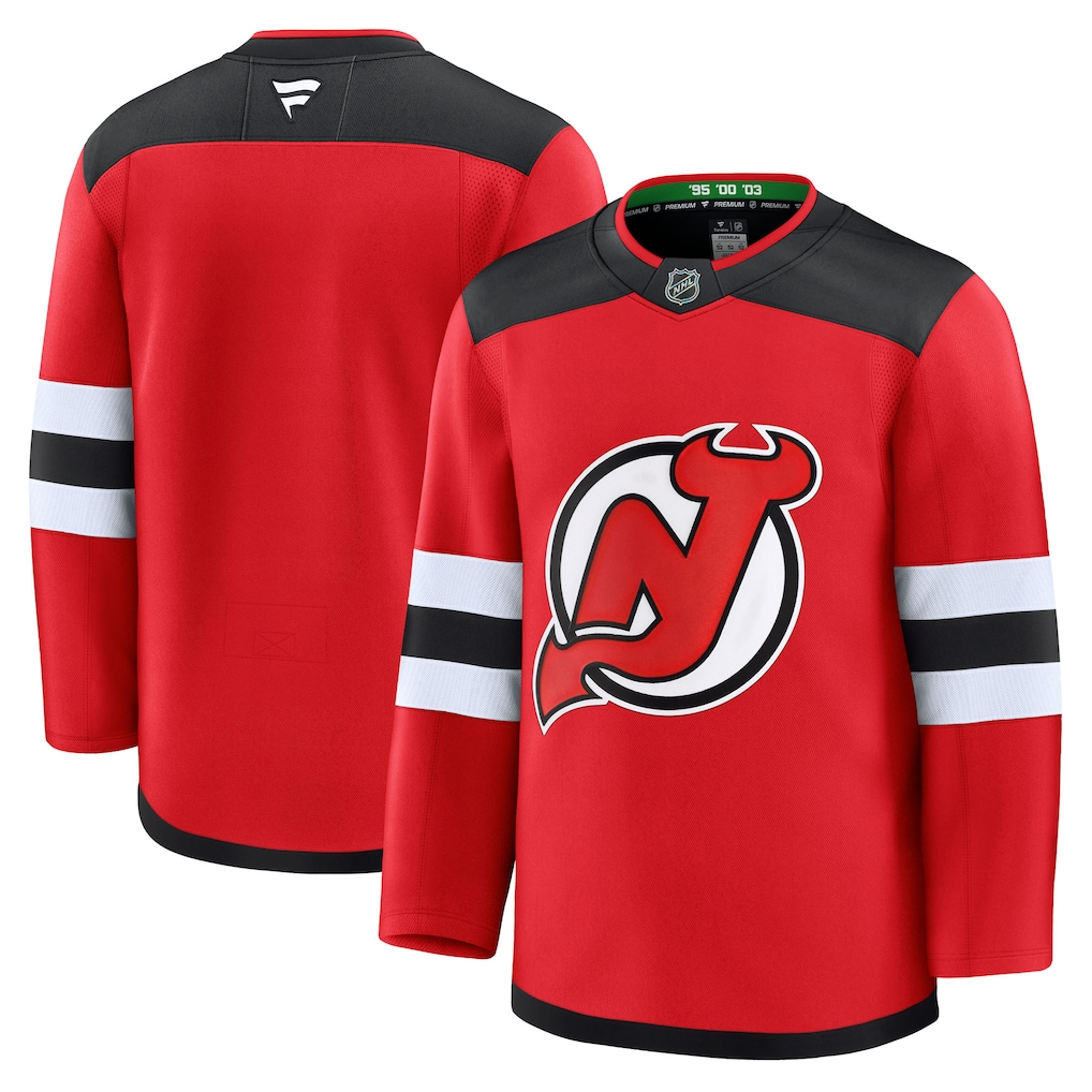 Men's New Jersey Devils Fanatics Red Home Premium Blank Jersey