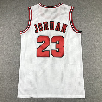 Men's Chicago Bulls Michael Jordan White 1997-98 Hardwood Classics Player Jersey1