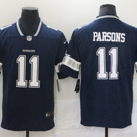 Micah Parsons #11 Dallas Cowboys Navy Game Player Jersey - JerseysFreak