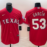 Men's Texas Rangers Adolis Garcia #53 Red Replica Player Jersey1
