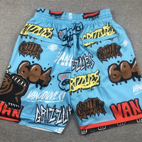 Memphis Grizzlies Blue Graffiti Pocket Shorts - 2