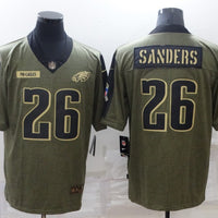 Men's Philadelphia Eagles Miles Sanders #26 Brown Team Game Jersey1