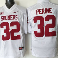 Men's Oklahoma Sooners Samaje Perine #32 White Player Jersey