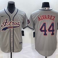 Men's Houston Astros Yordan Alvarez #44 Gray Replica Jersey1 Joint Edition