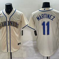 Men's Seattle Mariners Edgar Martinez #11 Cream Limited Player Jersey