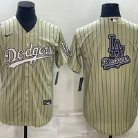 Men's Los Angeles Dodgers khaki Replica Baseball Jersey1