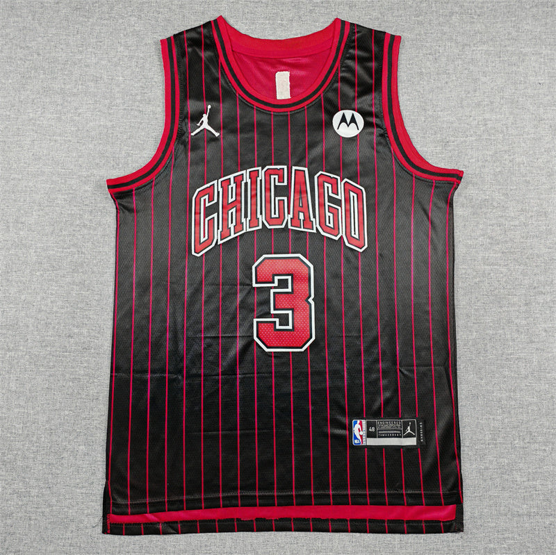 Men's Chicago Bulls Josh Giddey #3 Black Swingman Jersey - Statement Edition
