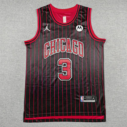 Men's Chicago Bulls Josh Giddey #3 Black Swingman Jersey - Statement Edition