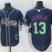 Men's Atlanta Braves Ronald Acuna Jr. #13 Navy Replica Player Jersey