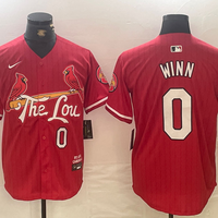 Men's St. Louis Cardinals Masyn Winn #0 Red 2024 City Connect Limited Player Jersey1
