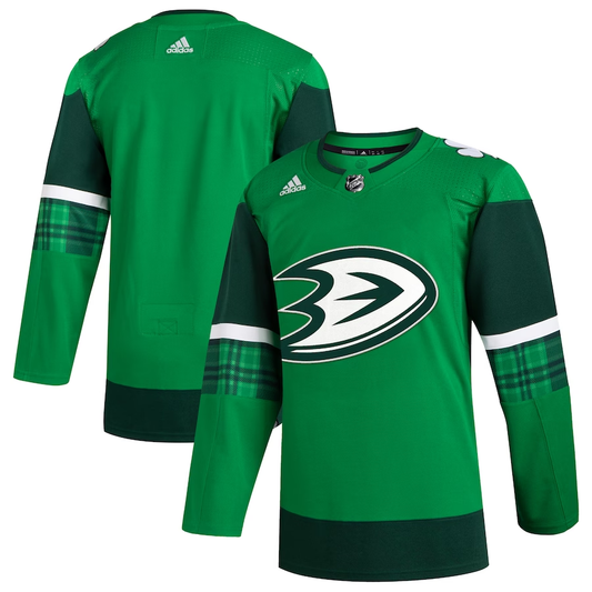 Men's Anaheim Ducks Kelly Green 2023 St. Patrick's Day Primegreen Authentic Blank Jersey1