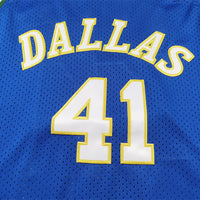 Men's Dallas Mavericks Dirk Nowitzki #41 Royal 1998-2019 Hardwood Classics Swingman Jersey1