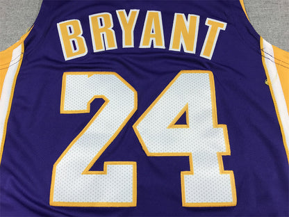 Men's Los Angeles Lakers Kobe Bryant #24 Purple 2007-08 Hardwood Classics Swingman Jersey1
