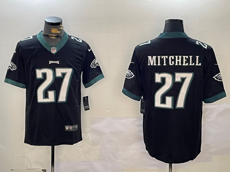 Quinyon Mitchell #27 Philadelphia Eagles Black Alternate Game Jersey - JerseysFreak