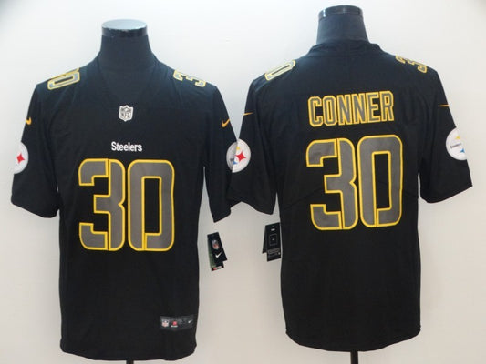 Men's Pittsburgh Steelers James Conner #30 Black Game Player Jersey1