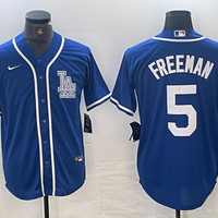 Men's Los Angeles Dodgers Freddie Freeman #5 Blue Limited Player Jersey1