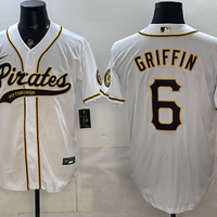 Men's Pittsburgh Pirates Konnor Griffin #6 White Player Jersey