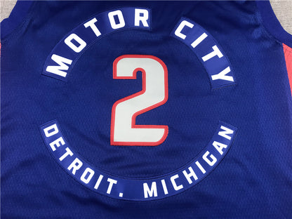 Men's Detroit Pistons Cade Cunningham Blue 2020/21 Swingman Fashion Jersey1