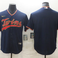 Men's Minnesota Twins Navy Replica Player Blank Jersey1