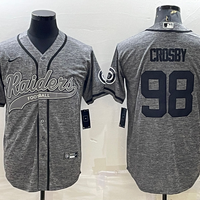 Men's Las Vegas Raiders Maxx Crosby #98 Gray Player Jersey1 Joint Edition