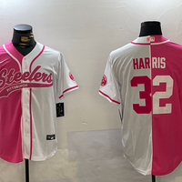 Men's Pittsburgh Steelers Franco Harris #32 Pink/White Game Jersey1