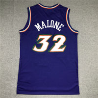 Men's Utah Jazz Karl Malone #32 Purple Hardwood Classics Throwback Team Jersey1
