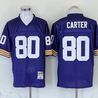 Men's Minnesota Vikings Cris Carter Mitchell & Ness Purple Legacy Replica Jersey1