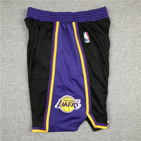 Men's Los Angeles Lakers Black Hardwood Classics Basketball Shorts1