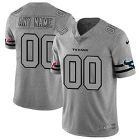 Custom1 Houston Texans 2019 Gray Gridiron Gray Vapor Untouchable Limited Jersey1 Stitched American Football Jerseys