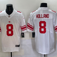 Men's New York Giants Jevon Holland #8 White Game Player Jersey