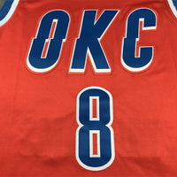 Men's Oklahoma City Thunder Jalen Williams #8 Orange 2022/23 Swingman Jersey1 - Statement Edition