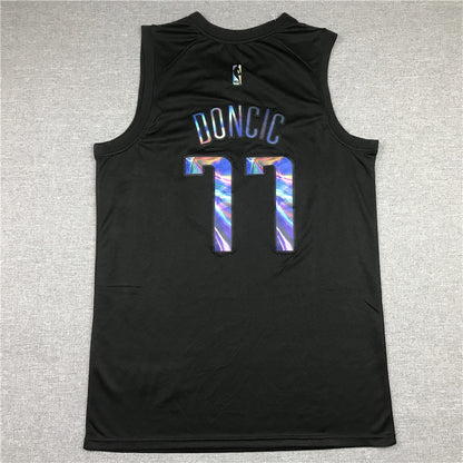 Men's Dallas Mavericks Luka Doncic #77 Black Swingman Game Jersey1