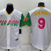 Men's San Diego Padres Jake Cronenworth #9 White Player Stitched Jersey1