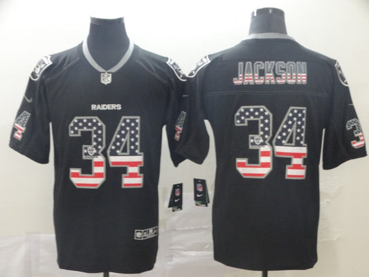 Men's Las Vegas Raiders Bo Jackson #34 Black Alternate Game Jersey1