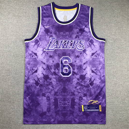Men's Los Angeles Lakers LeBron James #6 Purple Select Series Swingman Jersey1