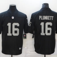 Men's Las Vegas Raiders Jim Plunkett #16 Black Game Jersey1