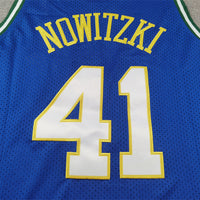 Men's Dallas Mavericks Dirk Nowitzki #41 Royal 1998-2019 Hardwood Classics Swingman Jersey1