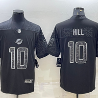 Men's Miami Dolphins Tyreek Hill #10 Black RFLCTV Limited Jersey1