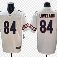Men's Chicago Bears Colston Loveland #84 White Vapor F.U.S.E. Limited Jersey - transparent background