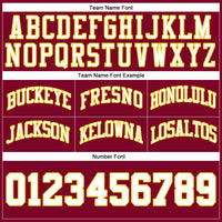 Custom Maroon White Gold Basketball Shorts - 3