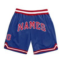Custom Royal Red White Basketball Shorts