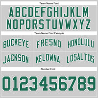 Custom Silver Gray Kelly Green White Basketball Shorts - 3